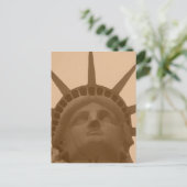  Sepia Tone Statue of Liberty Briefkaart (Staand voorkant)