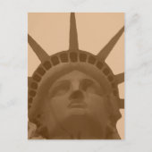  Sepia Tone Statue of Liberty Briefkaart (Voorkant)