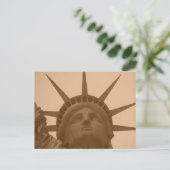  Sepia Tone Vrijheidsbeeld Briefkaart (Staand voorkant)