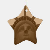  Sepia Tone Vrijheidsbeeld Keramisch Ornament (Rechts)