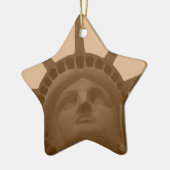  Sepia Tone Vrijheidsbeeld Keramisch Ornament (Links)