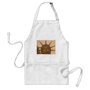 Sepia Tone Vrijheidsbeeld Standaard Schort