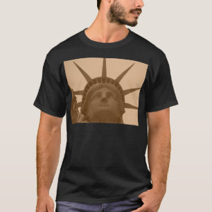  Sepia Tone Vrijheidsbeeld T-shirt