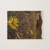 Sepia tone Yellow wildbloemen Legpuzzel (Horizontaal)