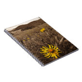 Sepia tone Yellow wildbloemen Notitieboek (Rechterzijde)