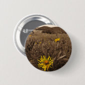 Sepia tone Yellow wildbloemen Ronde Button 5,7 Cm (Voorkant /achterkant)