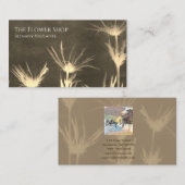 Sepia Toned Brown Flower Visitekaartje (Voorkant / Achterkant)