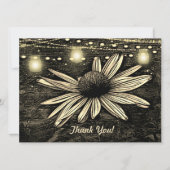 Sepia Toned Coneflower onder Jar Lights (Voorkant)