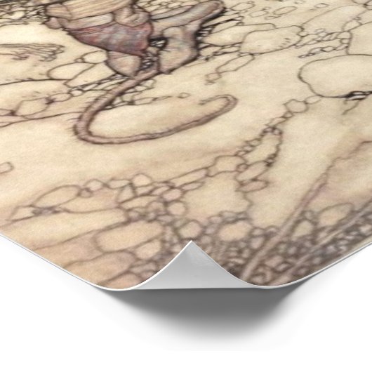 Sepia-toned Fairy Queen met creatie Poster (Hoek)