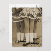 Sepia Toned Irish Dance Briefkaart (Voorkant / Achterkant)