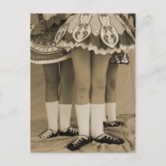 Sepia Toned Irish Dance Briefkaart