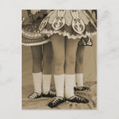 Sepia Toned Irish Dance Briefkaart (Voorkant)