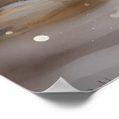 Sepia Toned sneeuwde in City Street Poster (Hoek)