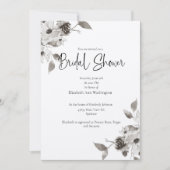 Sepia toned Waterverf Bridal Shower Kaart (Voorkant)