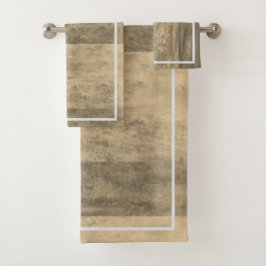 Sepia Tones Ombre Striped Bad Handdoek