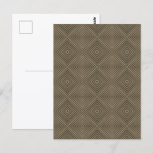 Sepia Toon Hypnotische Diamant Moderne Pop Art Briefkaart