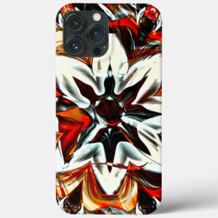 Sepia tot witte bloem omringd door roodgulden Case-Mate iPhone case