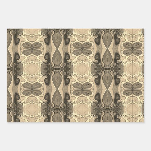 "Sepia Touch" inpakpapier Flat Sheet Set van 3 (Voorkant 3)