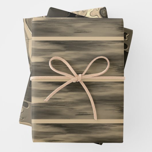 "Sepia Touch" inpakpapier Flat Sheet Set van 3 (In situ)