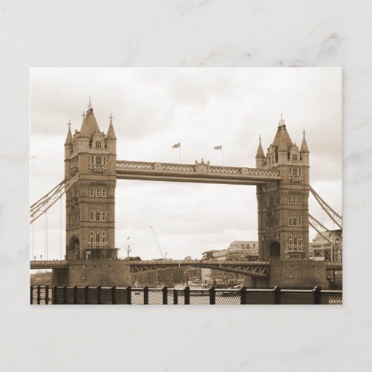 Sepia Tower Bridge Briefkaart (Voorkant)