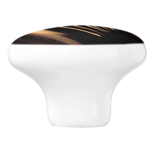 Sepia Train Interior Keramische Knop (Zijkant)