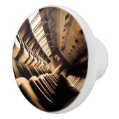 Sepia Train Interior Keramische Knop (Rechts)