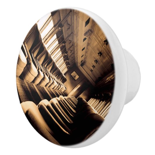 Sepia Train Interior Keramische Knop (Rechts)