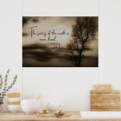 Sepia Tree Keats Poëzie Poster (Keuken)