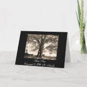 Sepia Tree-Wenskaart Kaart (Achterkant)