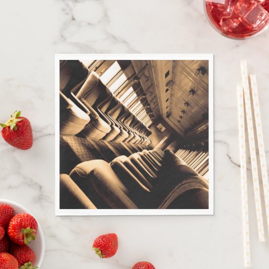 Sepia treinvervoer servet (Insitu)