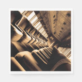 Sepia treinvervoer servet (Voorkant)