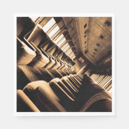 Sepia treinvervoer servet