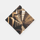 Sepia treinvervoer servet (Hoek)