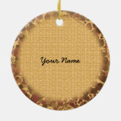 Sepia Tribal Elephant-ornament Keramisch Ornament (Achterkant)