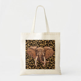 Sepia Tribal Olifant boodschappentas Tote Bag