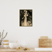 Sepia Tropical Art Deco Print-William P. Welsh Poster (Keuken)