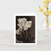Sepia Tulip Note-Kaart Kaart (Gele Bloem)