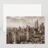 Sepia uitnodiging New York City (Voorkant / Achterkant)