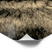 Sepia Unieke Motivatie Wolf Creative Square Perfect Poster (Hoek)