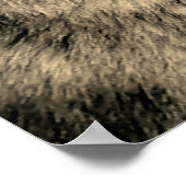 Sepia Unieke Motivatie Wolf Creative Square Poster (Hoek)