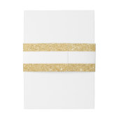  Sepia Vegas Teken op Glitter Gold Wedding Uitnodigingen Wikkel (Achterkant Voorbeeld)