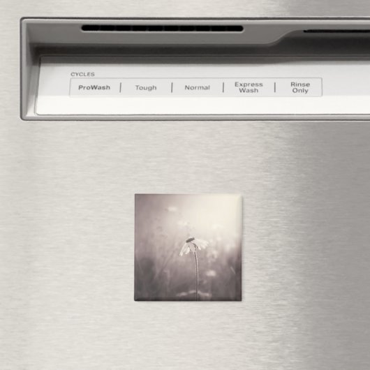 Sepia Veld van Wildbloemen in de zonsondergang Magneet (Insitu (Vaatwasser))