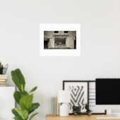 Sepia Verlaten Vleesmarkt Poster Print (Thuiskantoor)