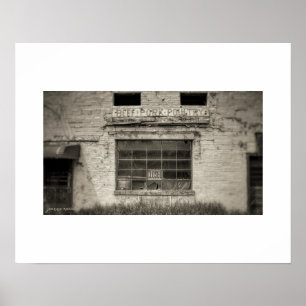 Sepia Verlaten Vleesmarkt Poster Print