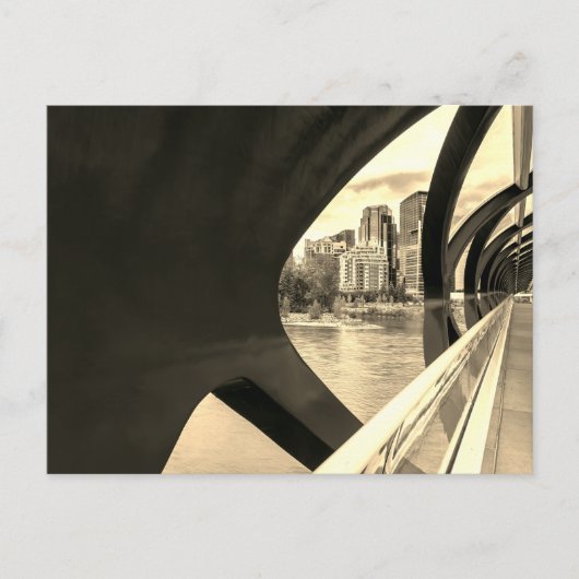 Sepia verstevigde het stadsbeeld van Calgary door Briefkaart (Voorkant)