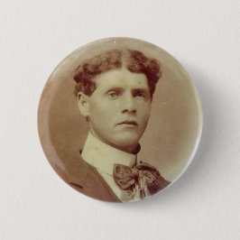 sepia Victoriaans knappe vent Ronde Button 5,7 Cm