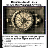 Sepia Victoriaans Steampunk Klok CZ2S Decoupage Tissuepapier