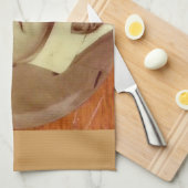 sepia Victoriaanse knappe vent Theedoek (Quarter Fold)