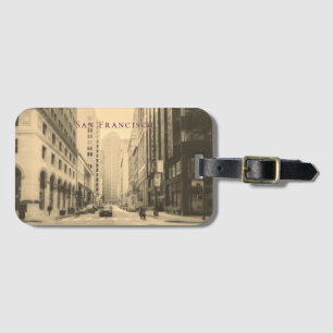 Sepia Vintage San Francisco Downtown Bagagelabel