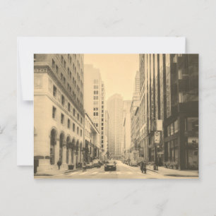 Sepia Vintage San Francisco Downtown  Briefkaart